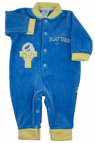 Tutina neonato senza piedi con bottoncini a pressione sul davanti  Blu Royal Taglia 3-6 mesi