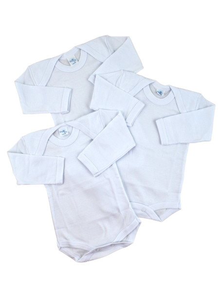 body neonato tris manica lunga caldo cotone  Bianco Taglia 1-3 mesi