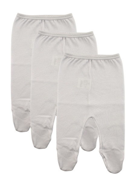 ghettine neonato in cotone felpato Bianco Taglia 3-6 mesi
